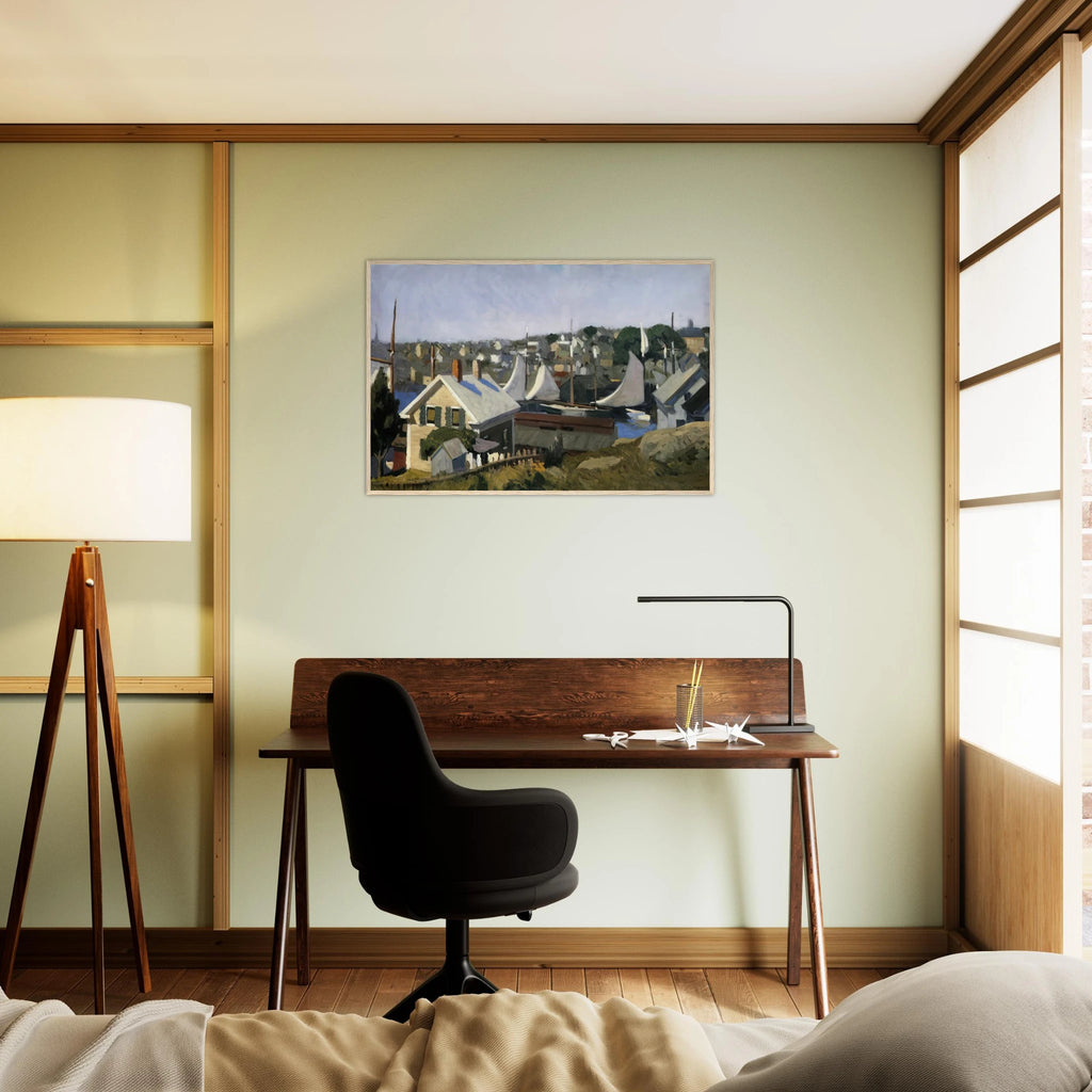 Gloucester Harbor Framed Poster | Edward Hopper Framed Prints Wall Art | Edward Hopper Print