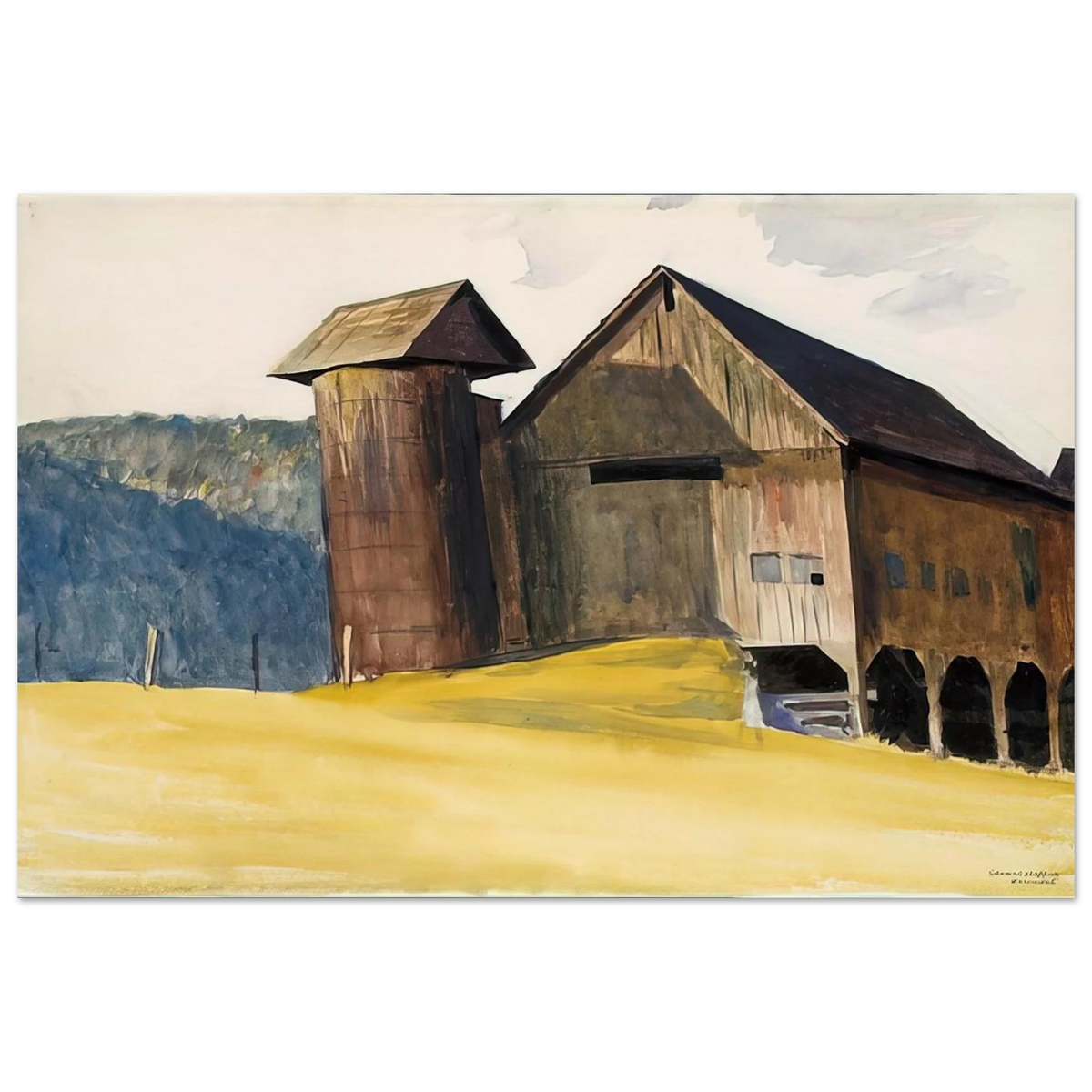 Barn and Silo, Vermont Poster | Edward Hopper Poster | Edward Hopper Print