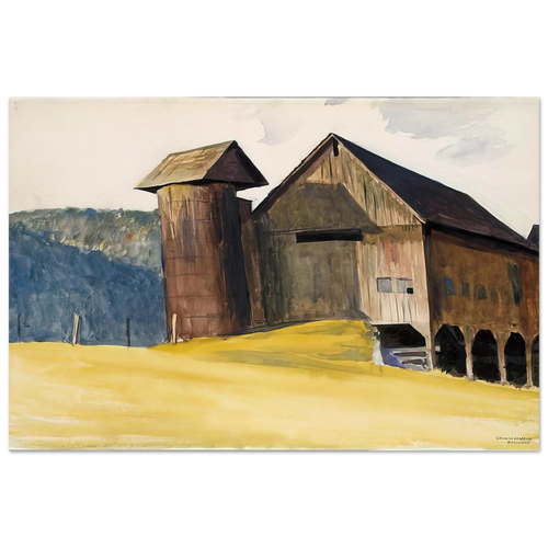 Barn and Silo, Vermont Poster | Edward Hopper Poster | Edward Hopper Print