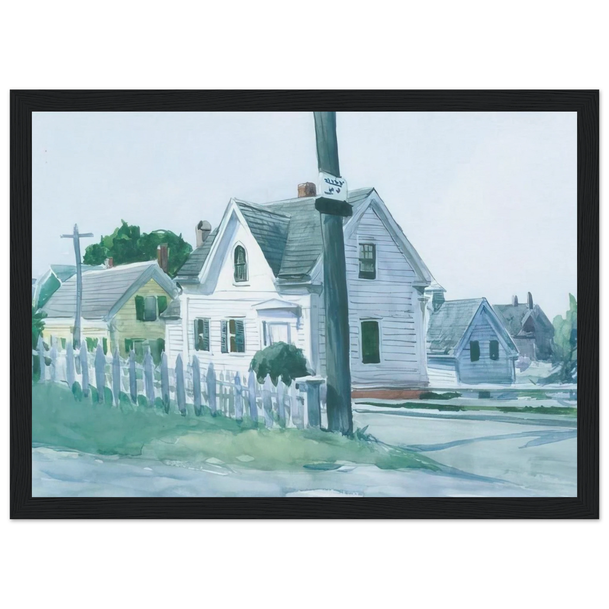 White House with Dormer Window Framed Poster | Edward Hopper Framed Prints Wall Art | Edward Hopper Print