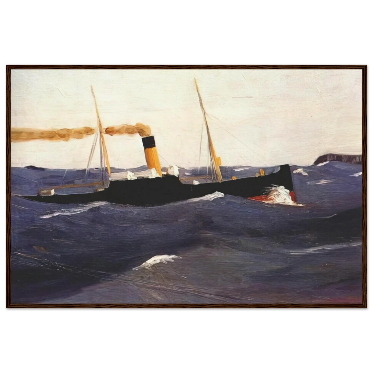 Tramp Steamer Framed Poster | Edward Hopper Framed Prints Wall Art | Edward Hopper Print