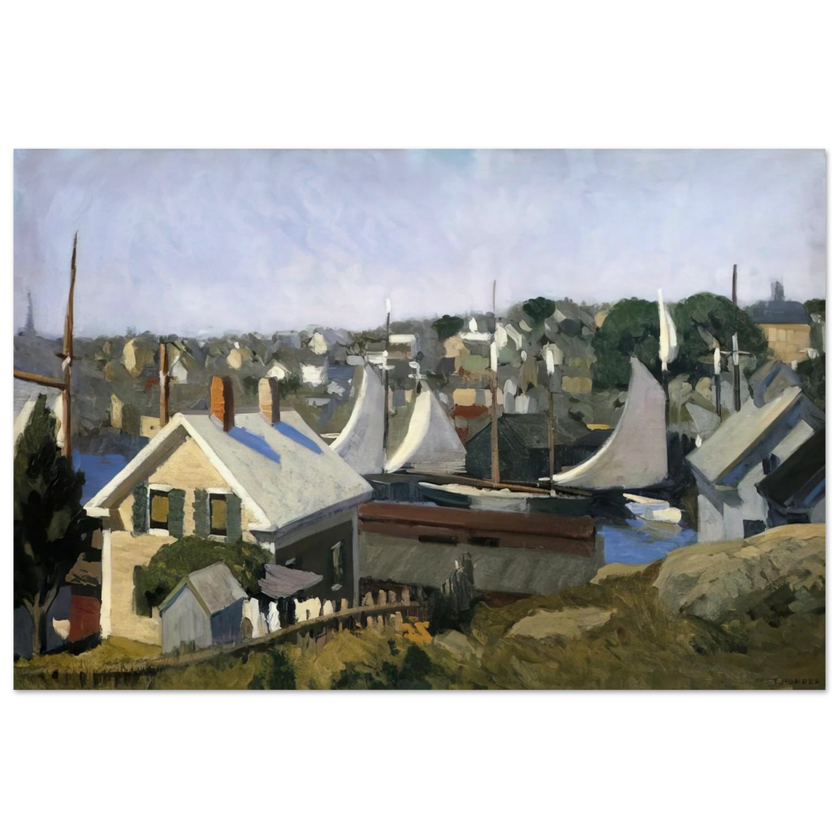 Gloucester Harbor Poster | Edward Hopper Poster | Edward Hopper Print