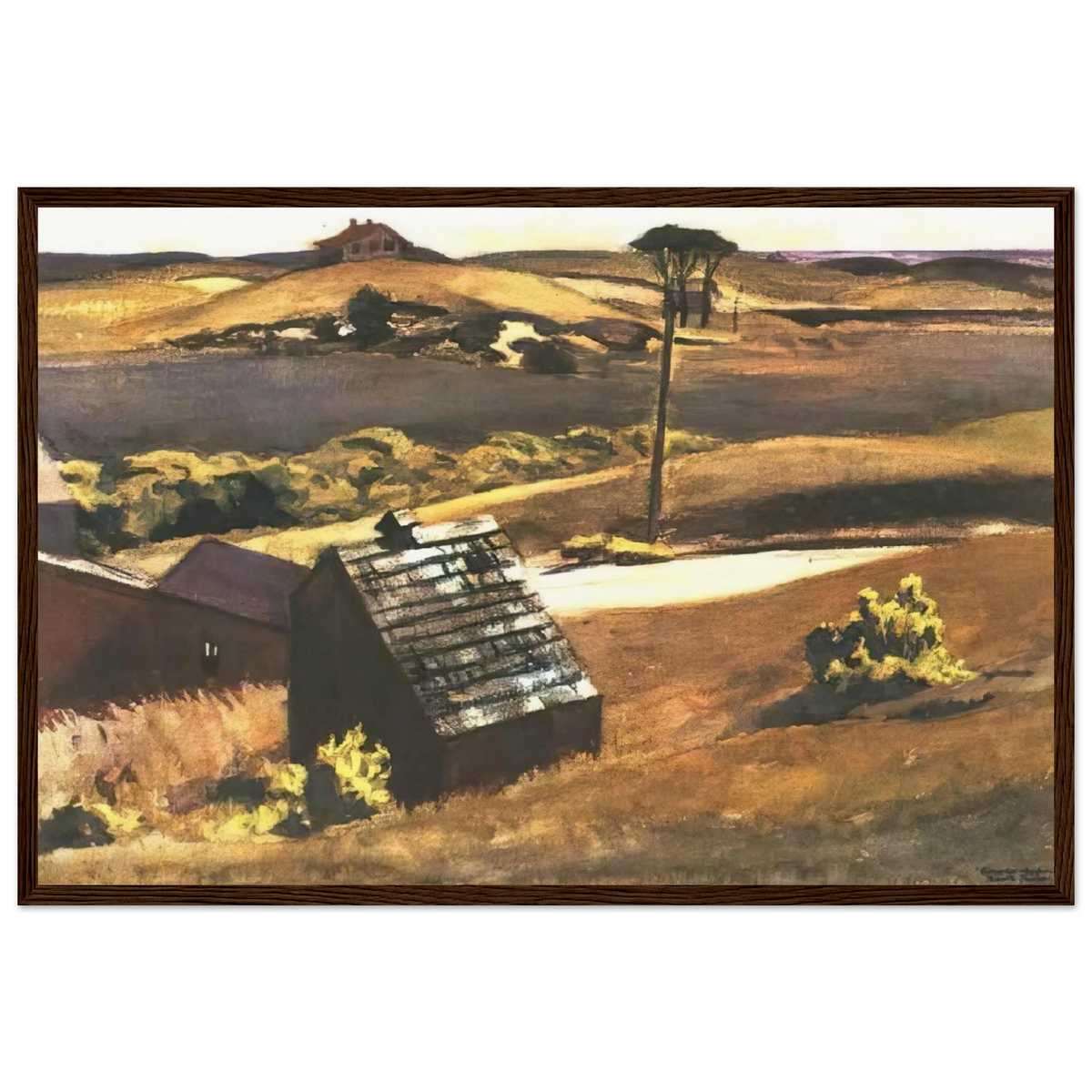 Burly Cobb Hen Coop and Barn Framed Poster | Edward Hopper Framed Prints Wall Art | Edward Hopper Print