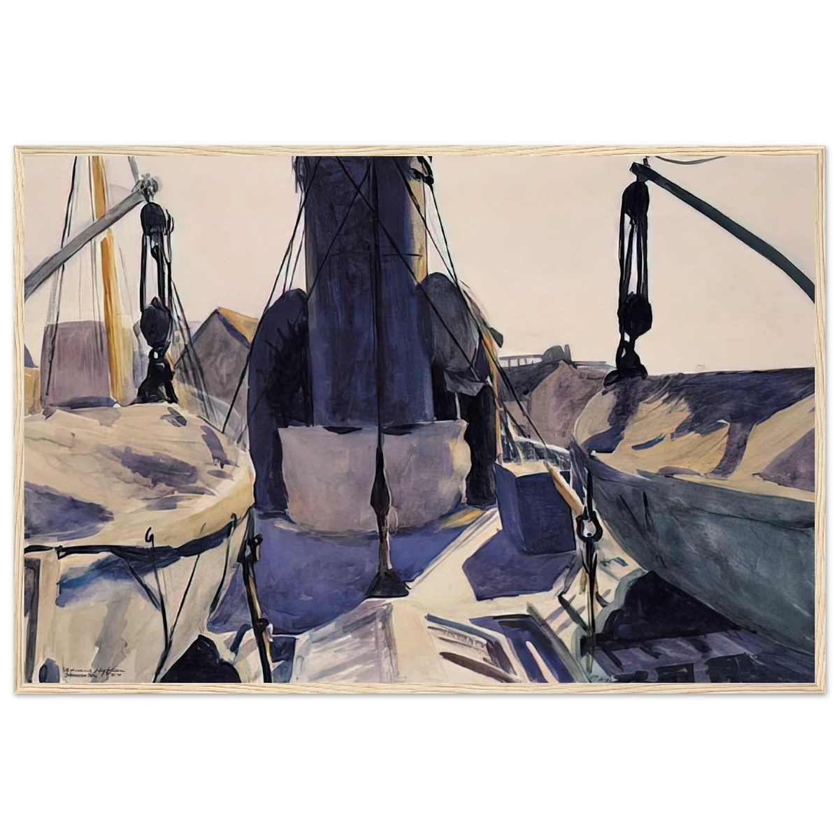 Funnel of Trawler Framed Poster | Edward Hopper Framed Prints Wall Art | Edward Hopper Print
