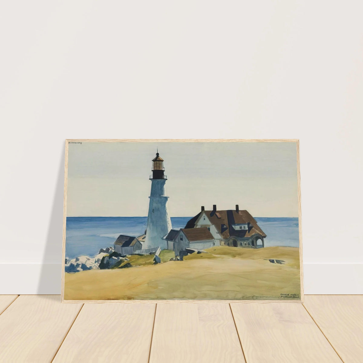 Lighthouse and Buildings, Portland Head, Cape Elizabeth, Maine Framed Poster | Edward Hopper Framed Prints Wall Art | Edward Hopper Print