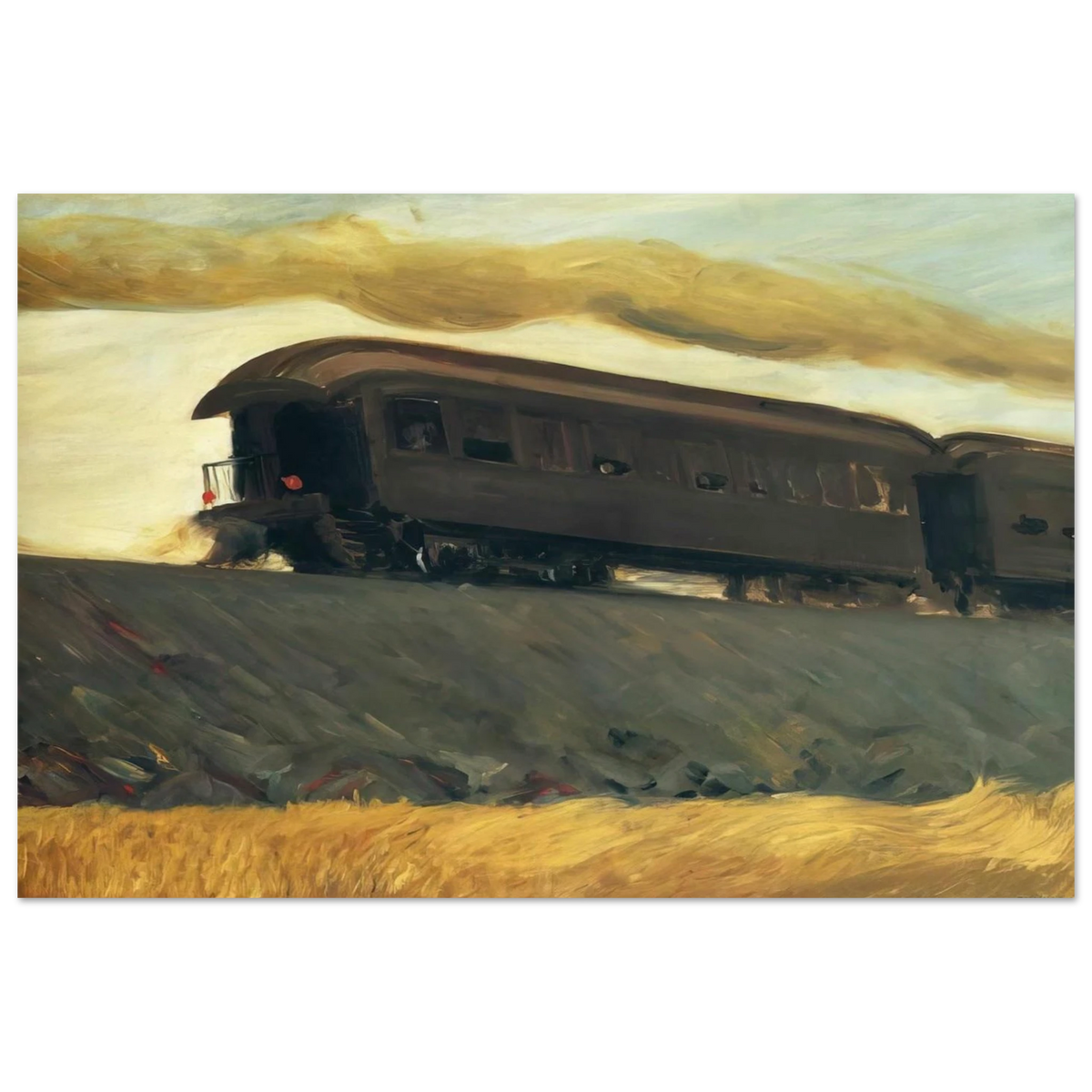 Railroad Train Poster | Edward Hopper Poster | Edward Hopper Print
