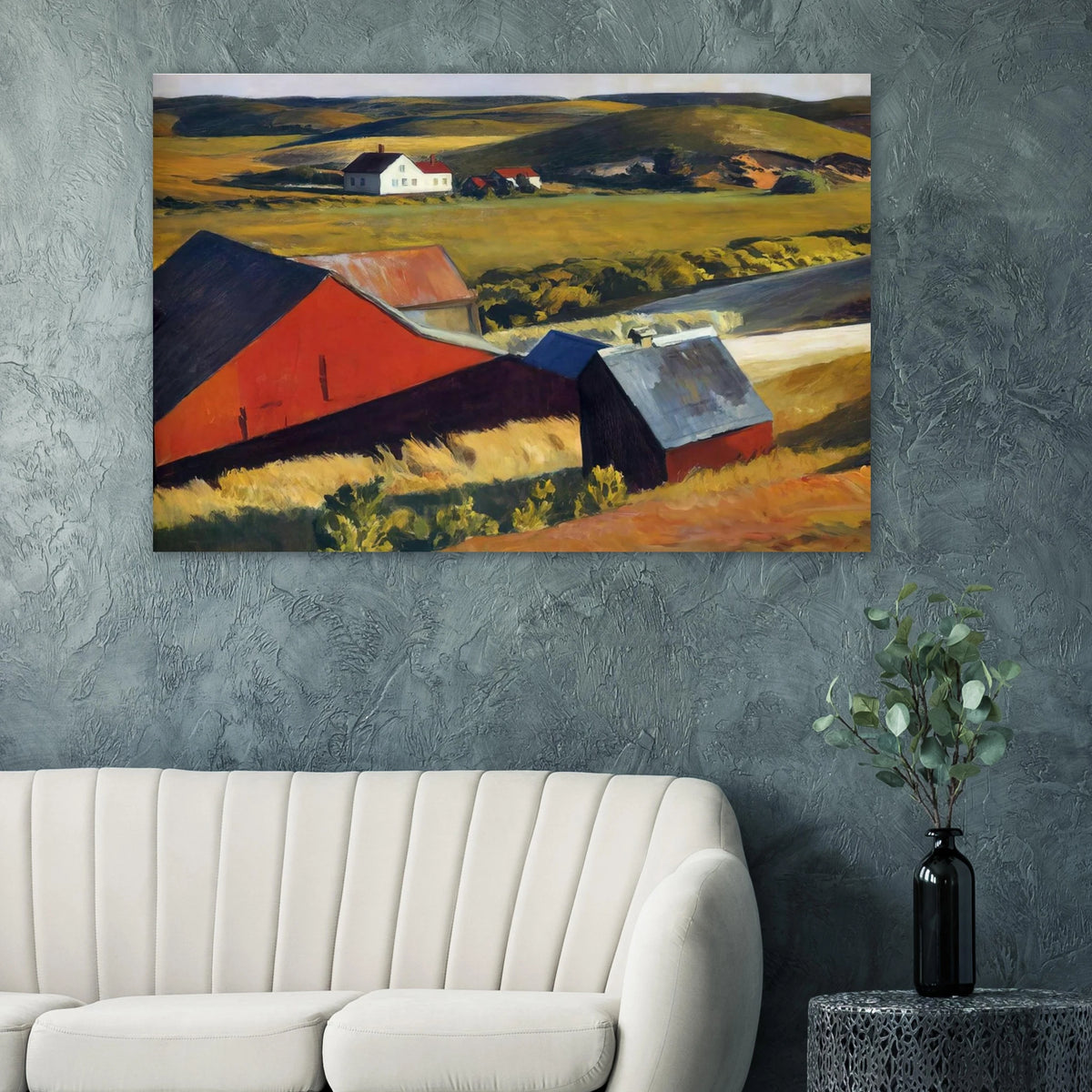 Cobbs Barns and Distant Houses Poster | Edward Hopper Poster | Edward Hopper Print