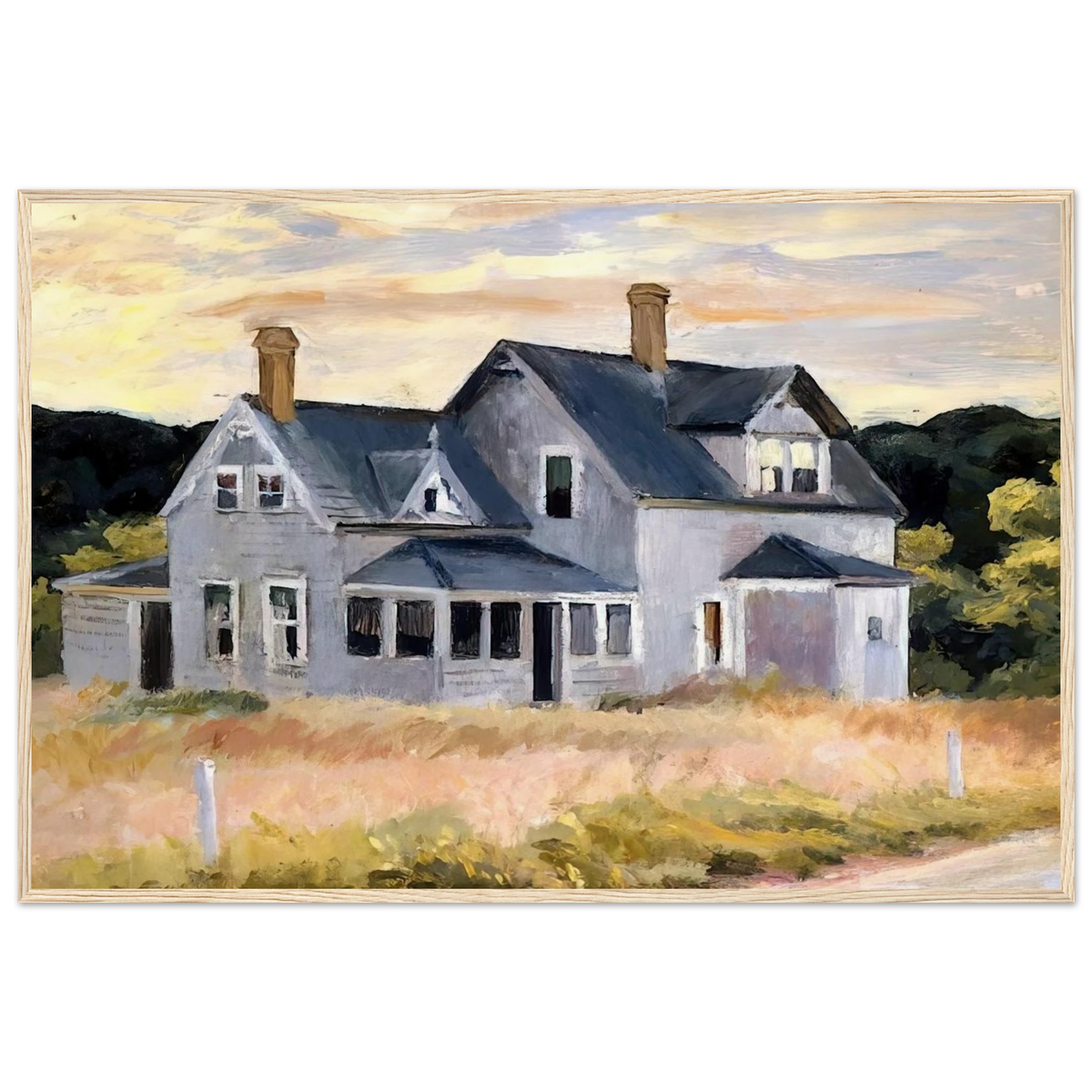 House by a Road Framed Poster | Edward Hopper Framed Prints Wall Art | Edward Hopper Print