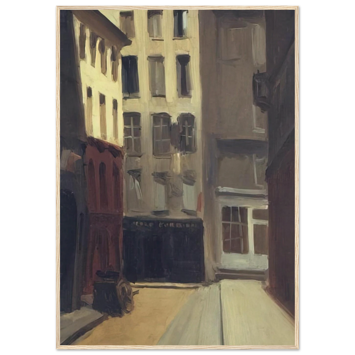 Paris Street Framed Poster | Edward Hopper Framed Prints Wall Art | Edward Hopper Print