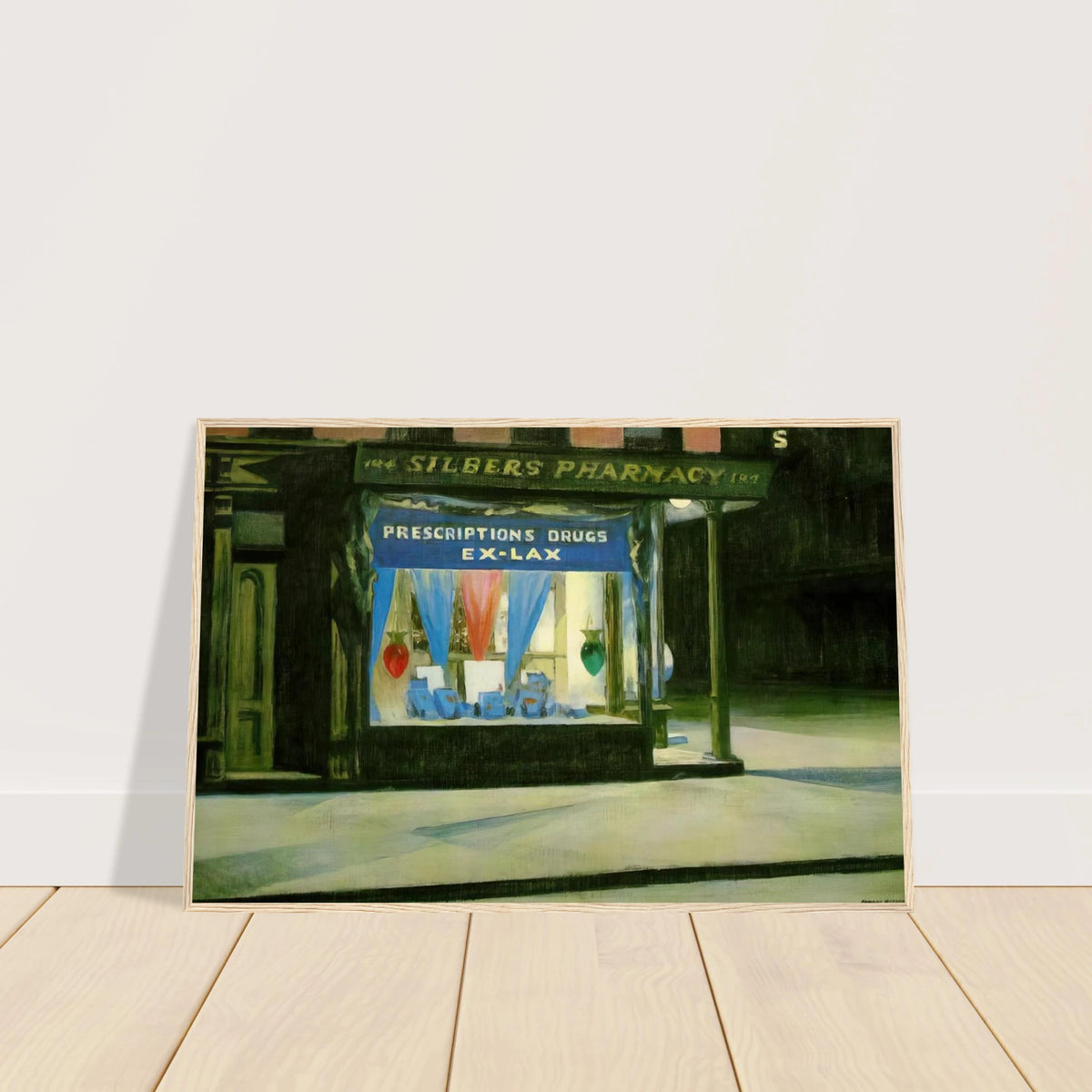 Drug Store Framed Poster | Edward Hopper Framed Prints Wall Art | Edward Hopper Print