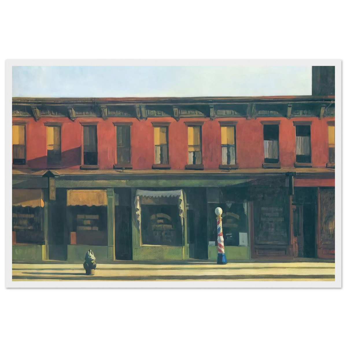 Early Sunday Morning Framed Poster | Edward Hopper Framed Prints Wall Art | Edward Hopper Print