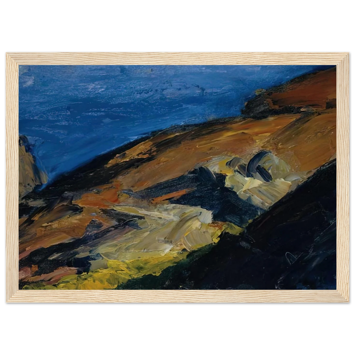 Rocks and Shore Framed Poster | Edward Hopper Framed Prints Wall Art | Edward Hopper Print