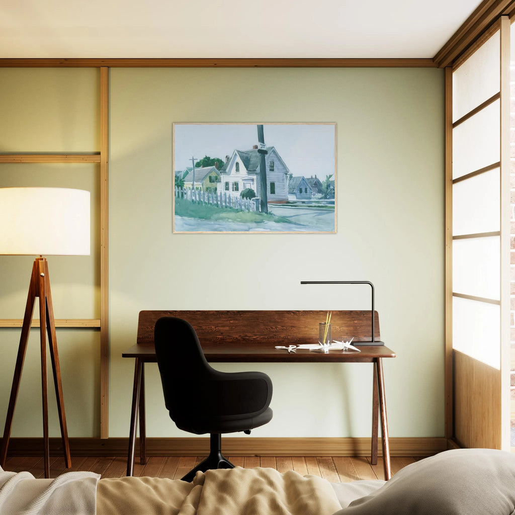 White House with Dormer Window Framed Poster | Edward Hopper Framed Prints Wall Art | Edward Hopper Print