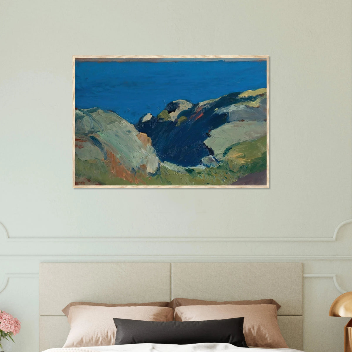 Rocks and Sea Framed Poster | Edward Hopper Framed Prints Wall Art | Edward Hopper Print