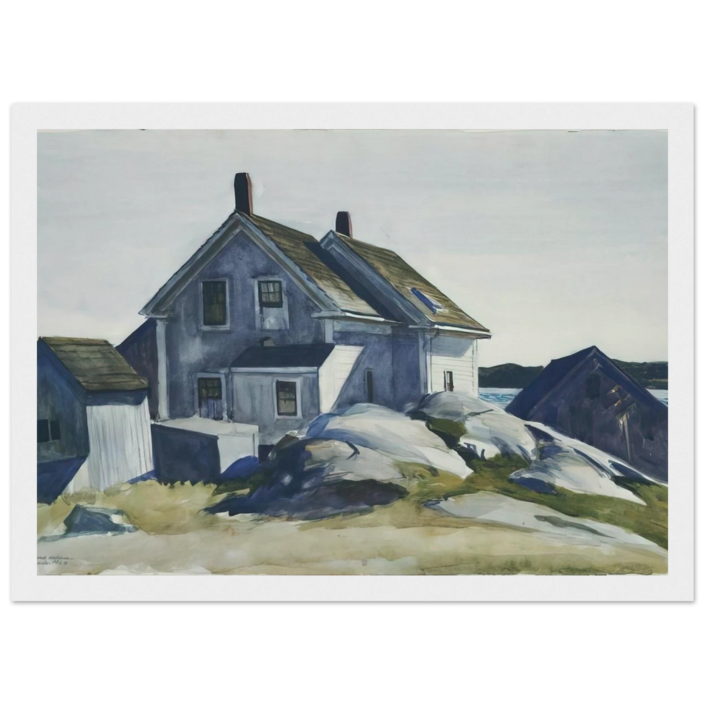 House at the Fort, Gloucester Framed Poster | Edward Hopper Framed Prints Wall Art | Edward Hopper Print