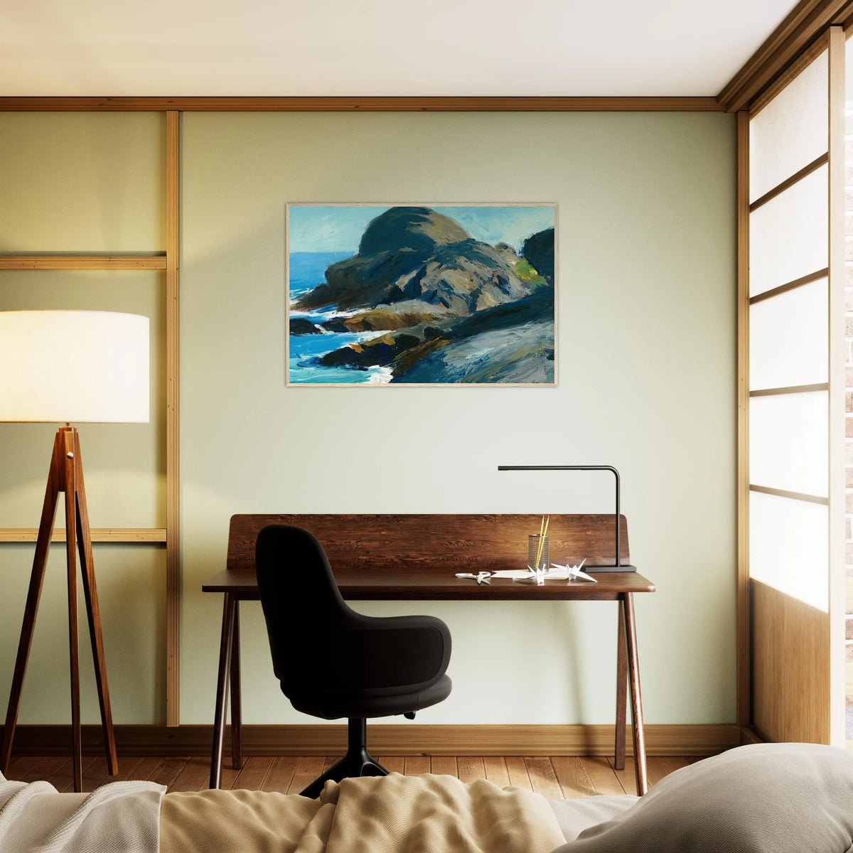 Rocky Shore Framed Poster | Edward Hopper Framed Prints Wall Art | Edward Hopper Print