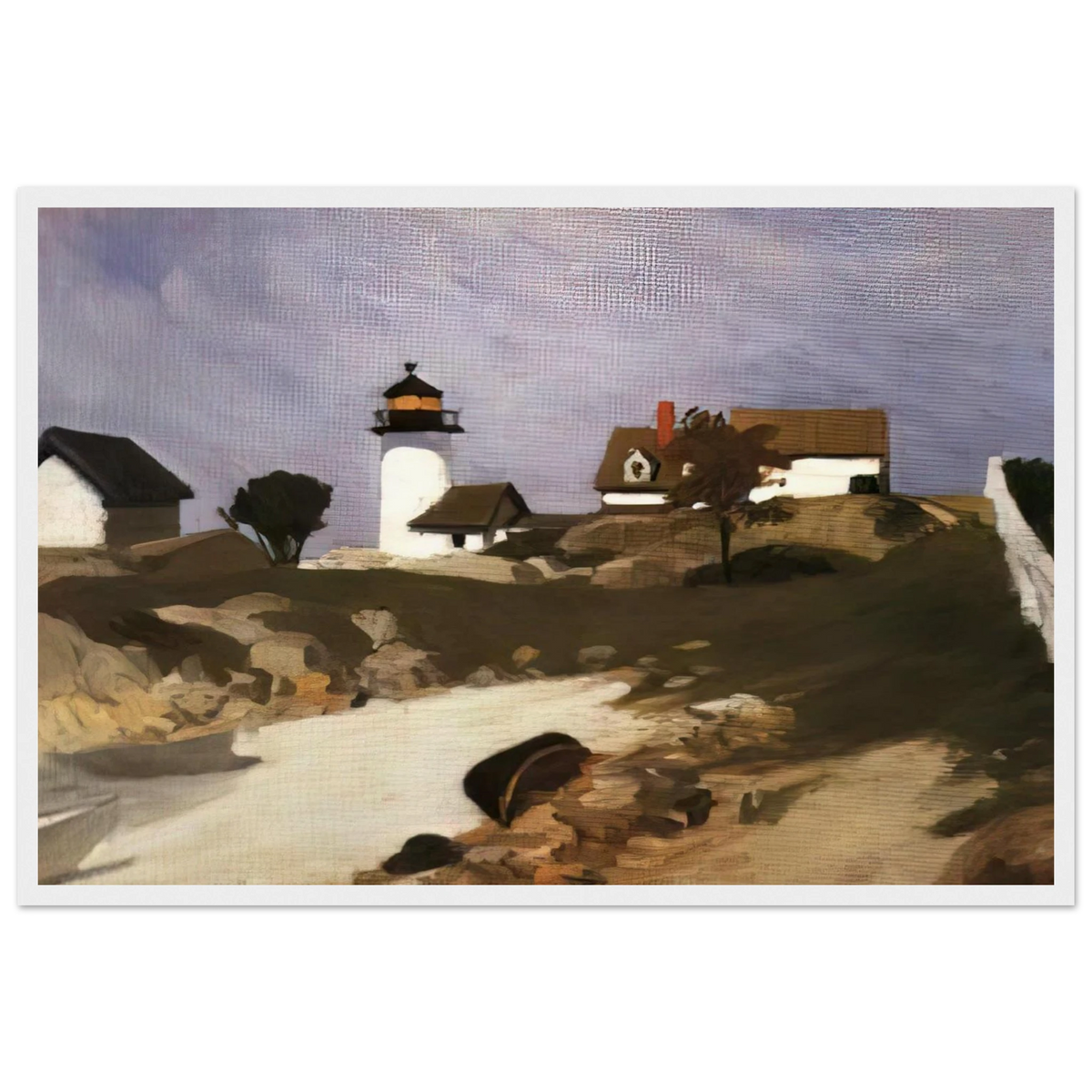 Squam Light Framed Poster | Edward Hopper Framed Prints Wall Art | Edward Hopper Print