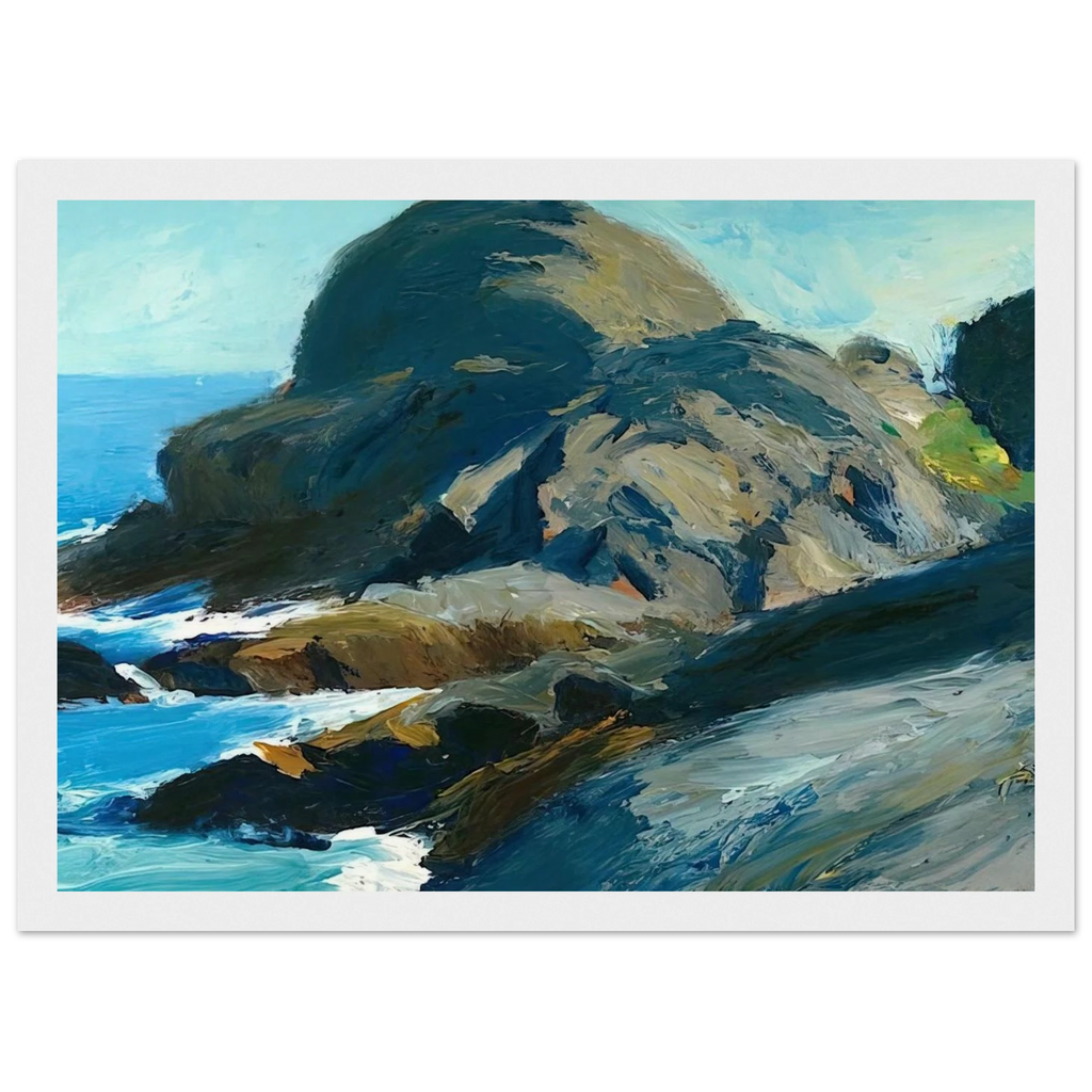 Rocky Shore Framed Poster | Edward Hopper Framed Prints Wall Art | Edward Hopper Print