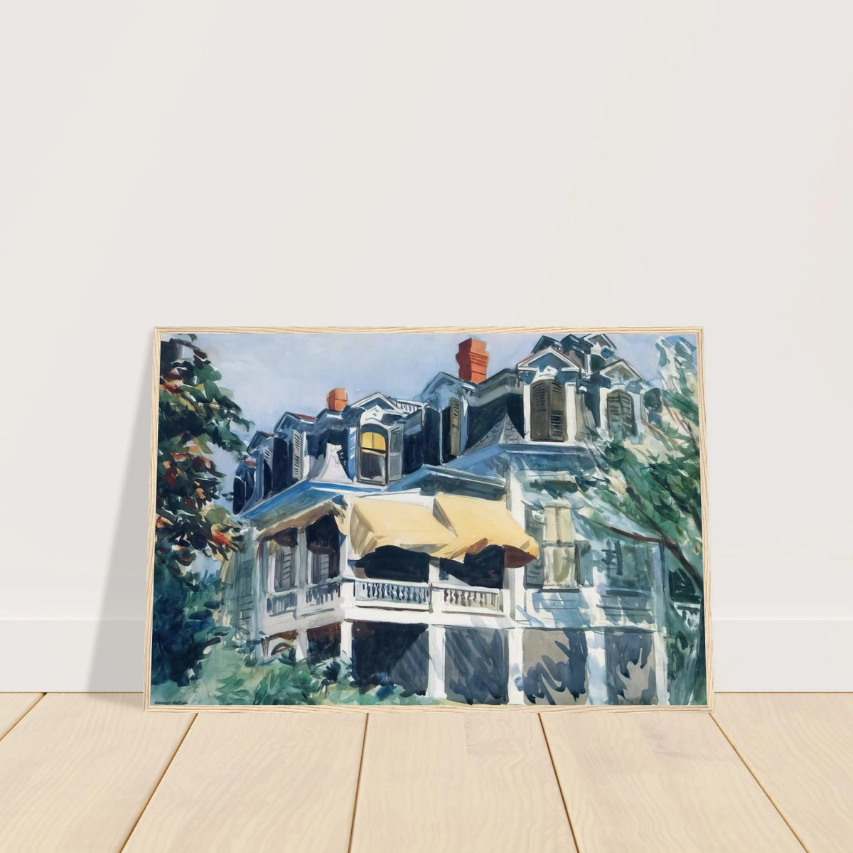 The Mansard Roof Framed Poster | Edward Hopper Framed Prints Wall Art | Edward Hopper Print
