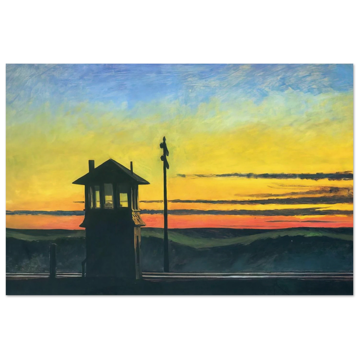 Railroad Sunset Poster | Edward Hopper Poster | Edward Hopper Print