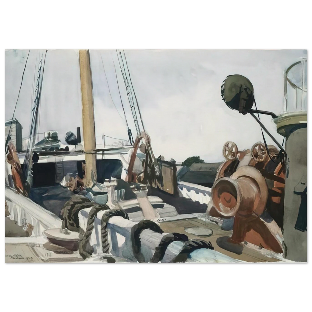 Deck of a Beam Trawler, Gloucester Poster | Edward Hopper Poster | Edward Hopper Print