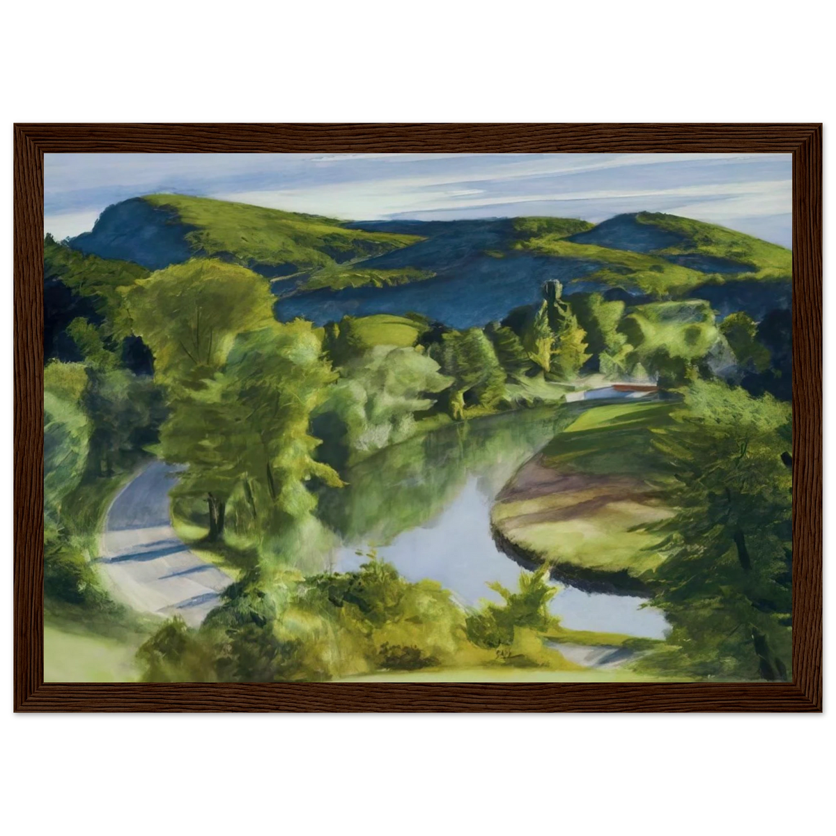First Branch of the White River, Vermont Framed Poster | Edward Hopper Framed Prints Wall Art | Edward Hopper Print