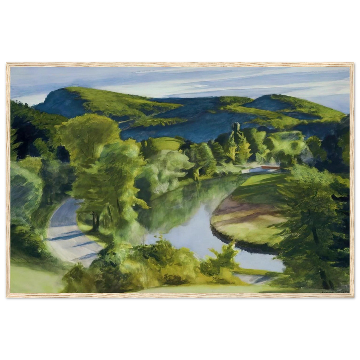 First Branch of the White River, Vermont Framed Poster | Edward Hopper Framed Prints Wall Art | Edward Hopper Print