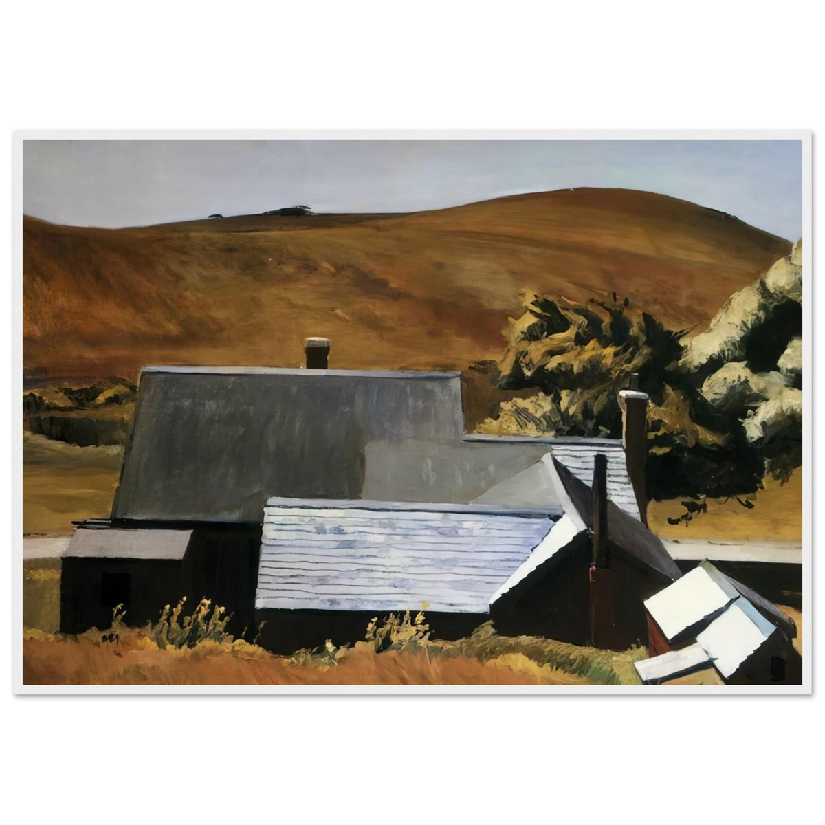 Burly Cobb s House, South Truro Framed Poster | Edward Hopper Framed Prints Wall Art | Edward Hopper Print