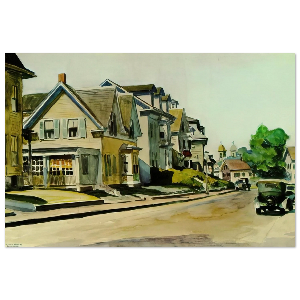 Sun on Prospect Street Gloucester, Massachusetts Poster | Edward Hopper Poster | Edward Hopper Print