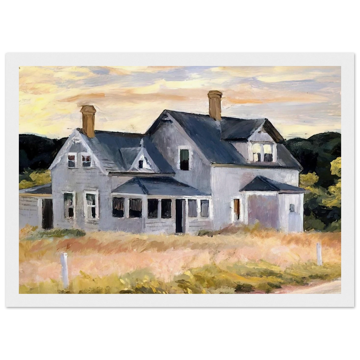 House by a Road Framed Poster | Edward Hopper Framed Prints Wall Art | Edward Hopper Print