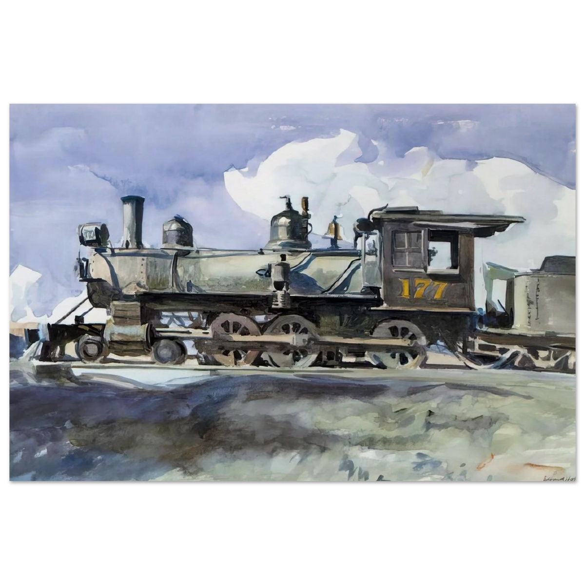 D. and R. G. Locomotive Poster | Edward Hopper Poster | Edward Hopper Print