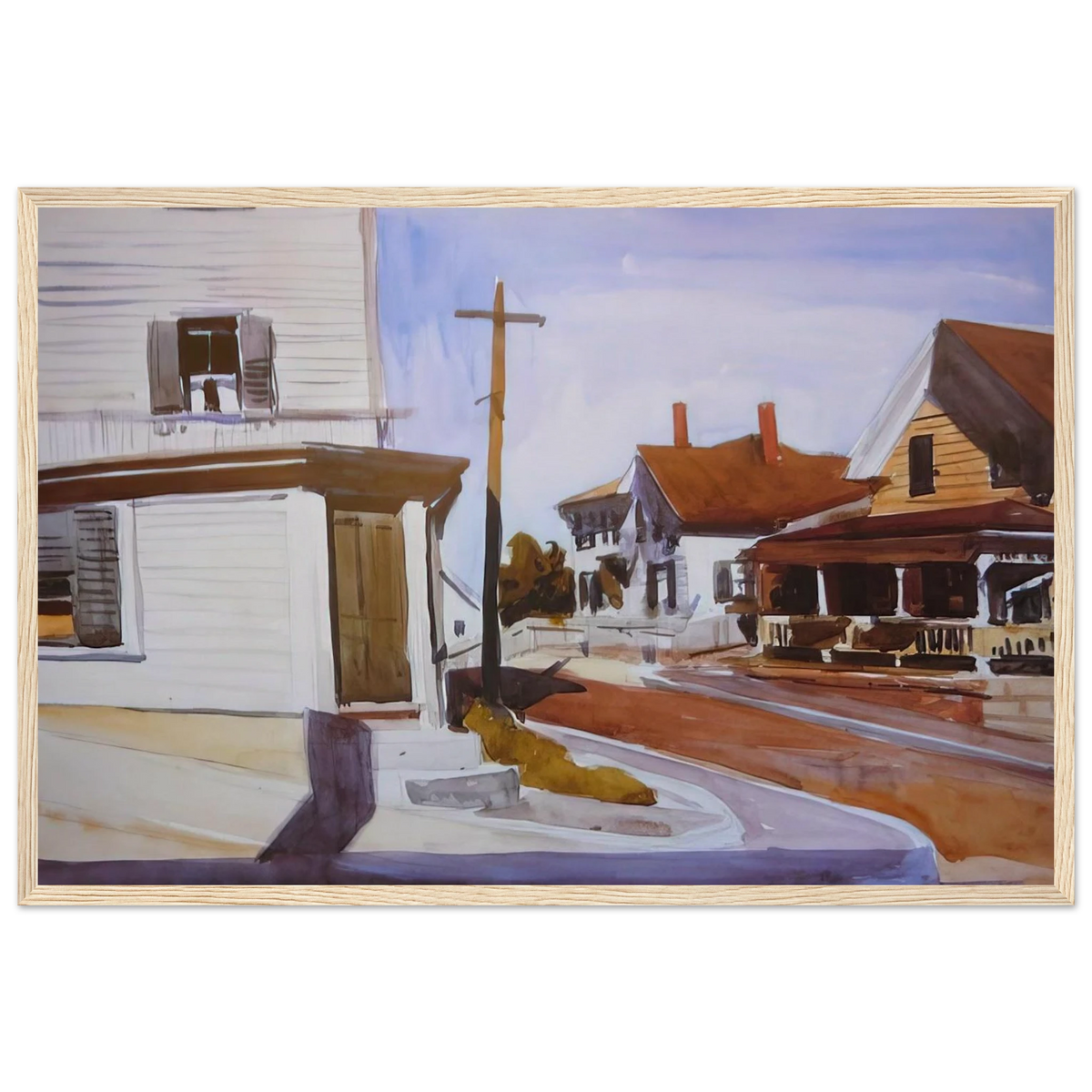 Street Corner Framed Poster | Edward Hopper Framed Prints Wall Art | Edward Hopper Print