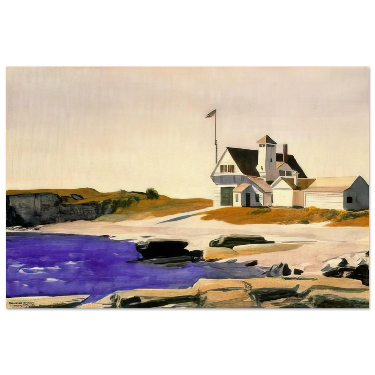 Coast Guard Station, Two Lights, Maine Poster | Edward Hopper Poster | Edward Hopper Print