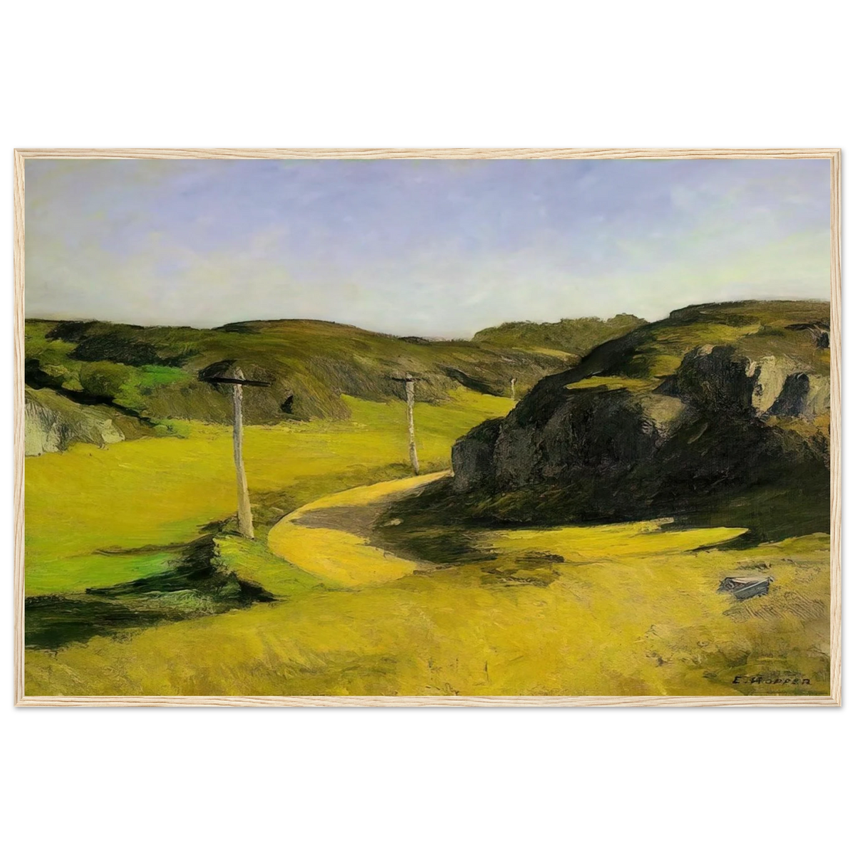 Road in Maine Framed Poster | Edward Hopper Framed Prints Wall Art | Edward Hopper Print