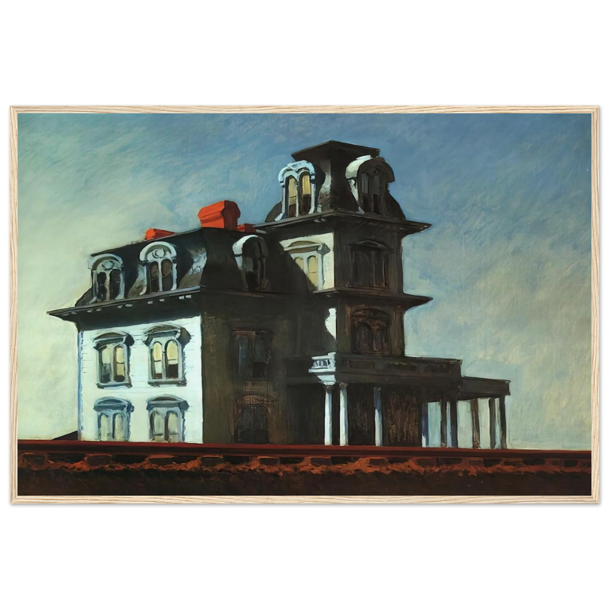 House by the Railroad Framed Poster | Edward Hopper Framed Prints Wall Art | Edward Hopper Print