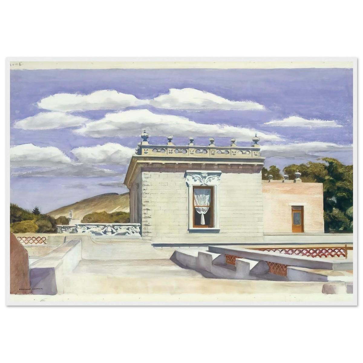 Saltillo Mansion Framed Poster | Edward Hopper Framed Prints Wall Art | Edward Hopper Print