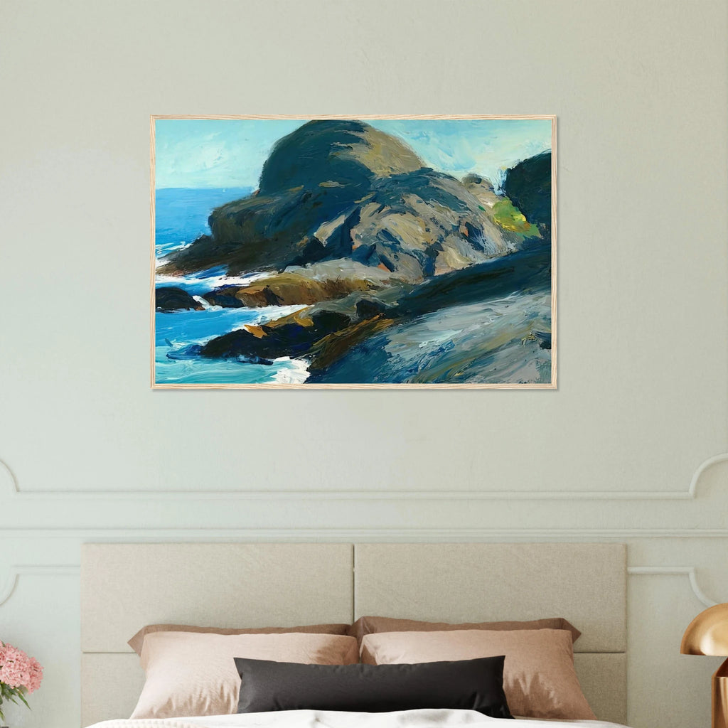 Rocky Shore Framed Poster | Edward Hopper Framed Prints Wall Art | Edward Hopper Print
