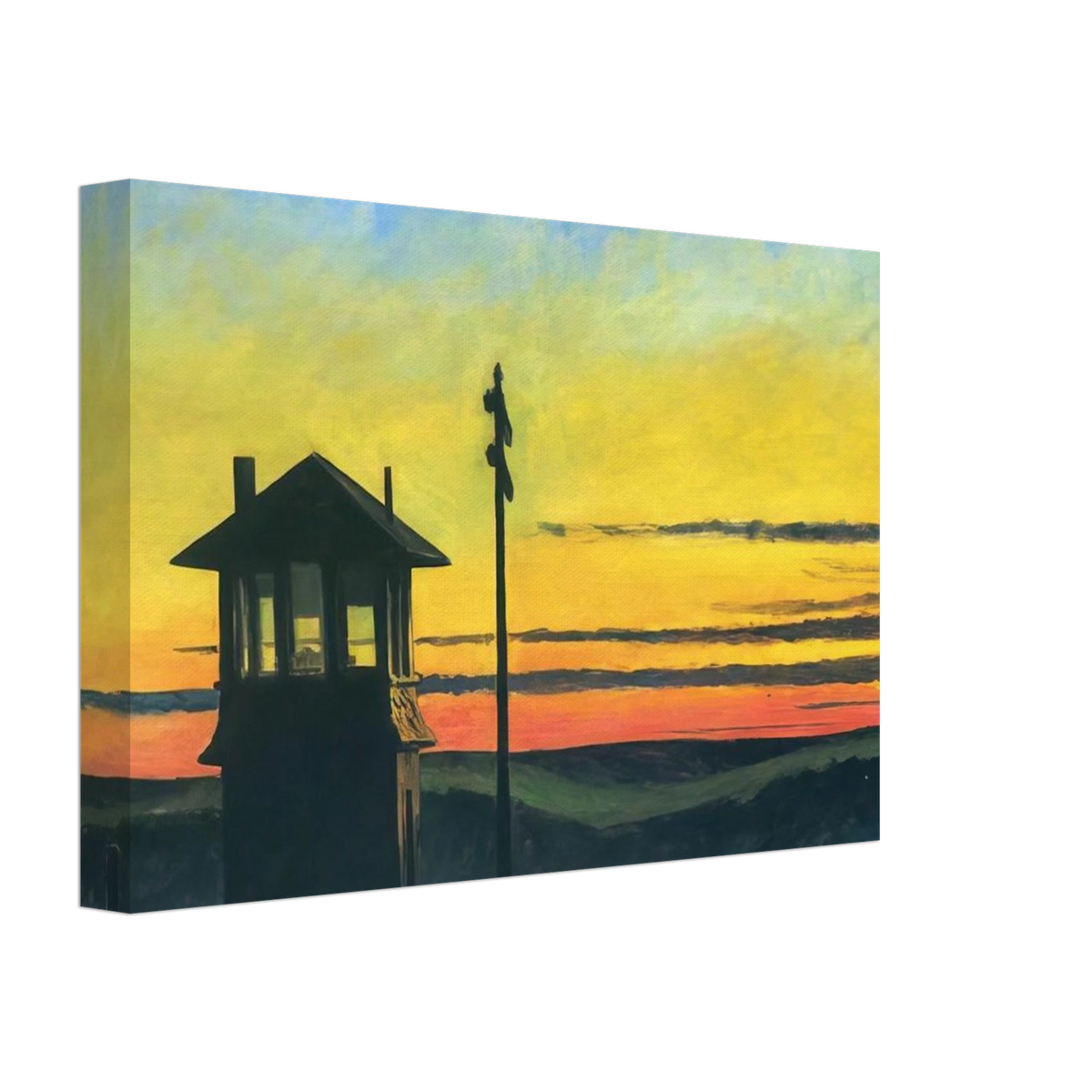 Railroad Sunset Canvas | Edward Hopper Canvas | Edward Hopper Print
