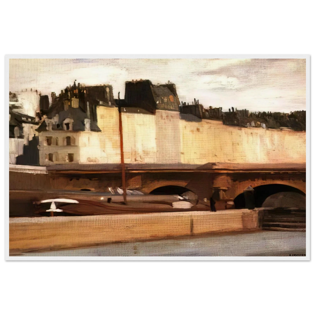 Écluse de la Monnaie Framed Poster | Edward Hopper Framed Prints Wall Art | Edward Hopper Print