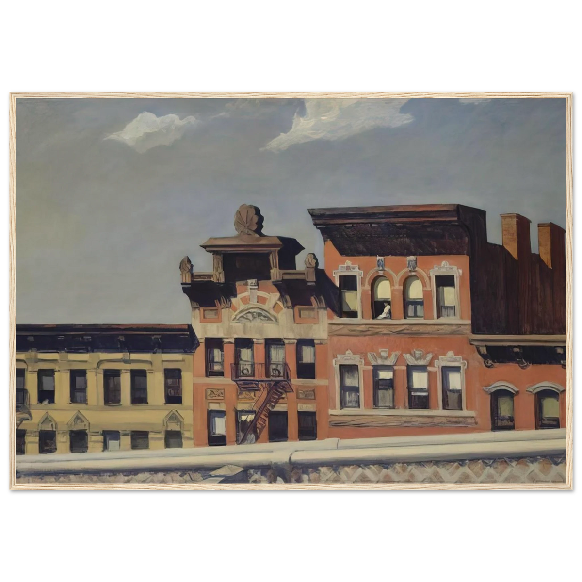 From Williamsburg Bridge Framed Poster | Edward Hopper Framed Prints Wall Art | Edward Hopper Print