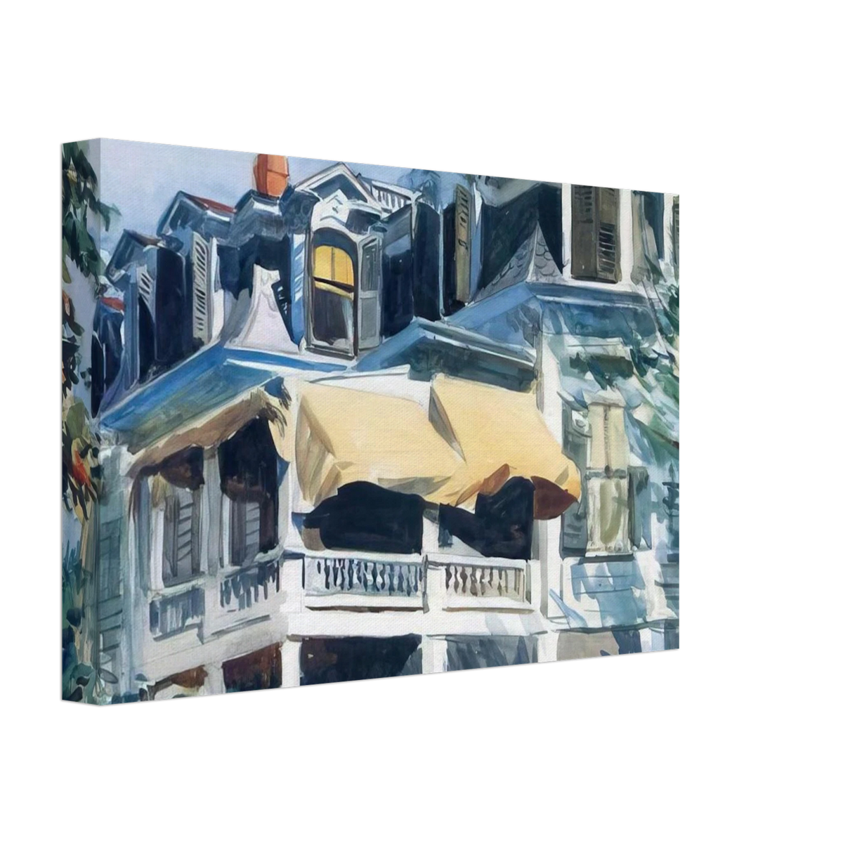 The Mansard Roof Canvas | Edward Hopper Canvas | Edward Hopper Print