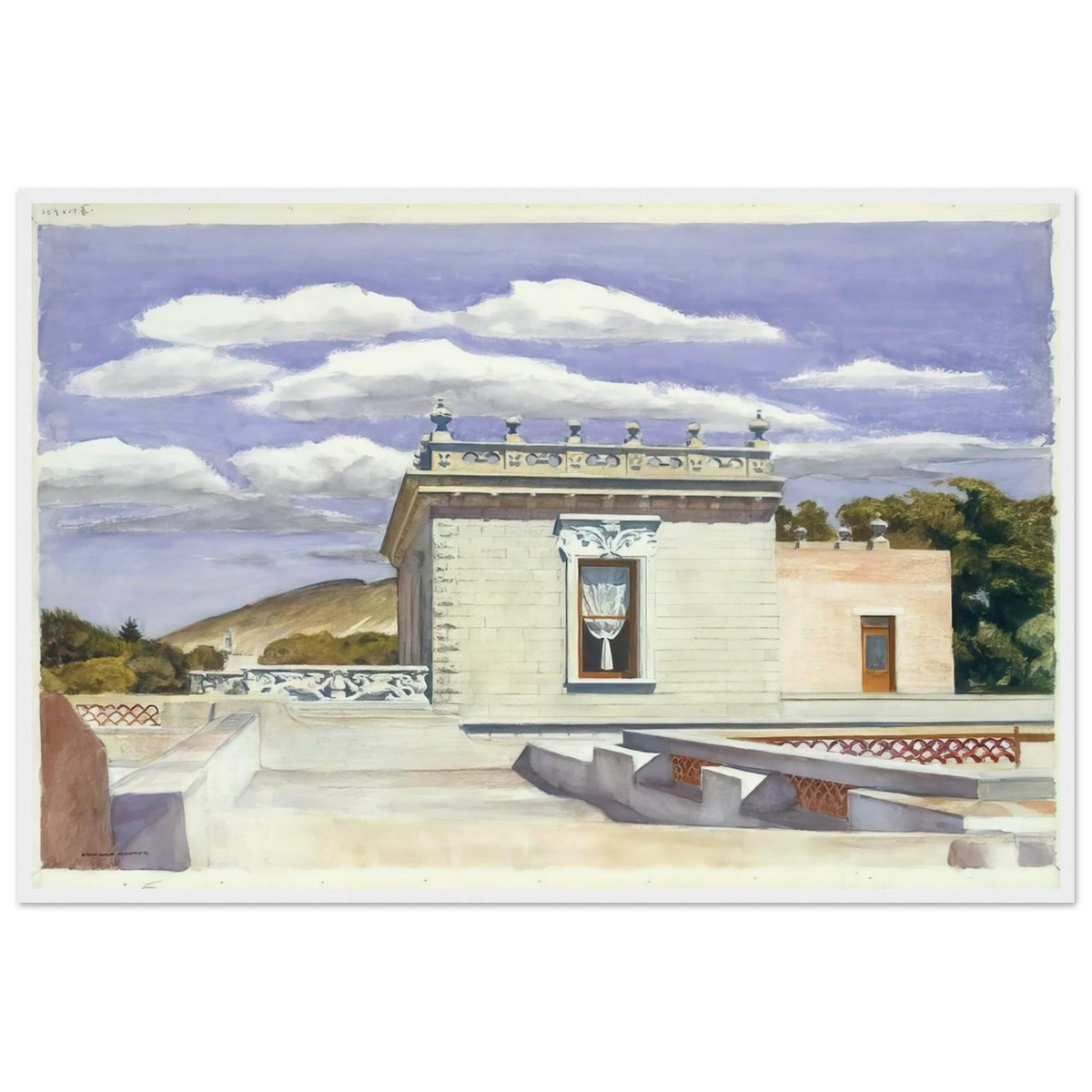 Saltillo Mansion Framed Poster | Edward Hopper Framed Prints Wall Art | Edward Hopper Print