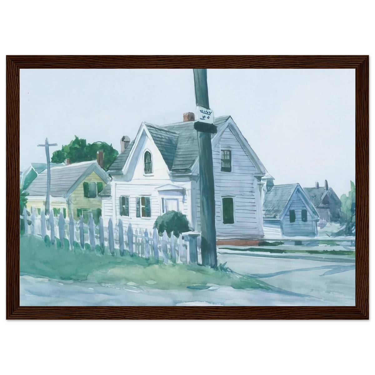 White House with Dormer Window Framed Poster | Edward Hopper Framed Prints Wall Art | Edward Hopper Print