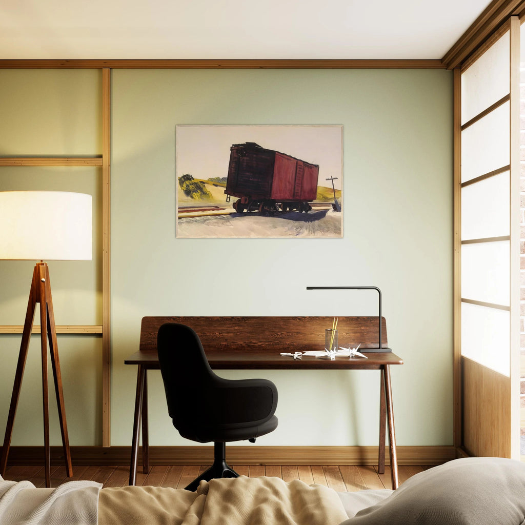 Freight Car at Truro Framed Poster | Edward Hopper Framed Prints Wall Art | Edward Hopper Print