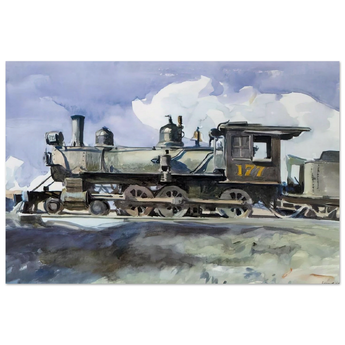 D. and R. G. Locomotive Poster | Edward Hopper Poster | Edward Hopper Print