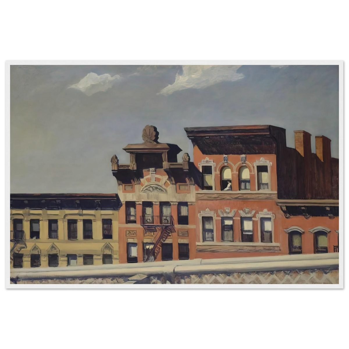 From Williamsburg Bridge Framed Poster | Edward Hopper Framed Prints Wall Art | Edward Hopper Print