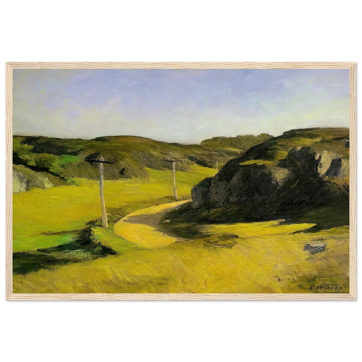 Road in Maine Framed Poster | Edward Hopper Framed Prints Wall Art | Edward Hopper Print