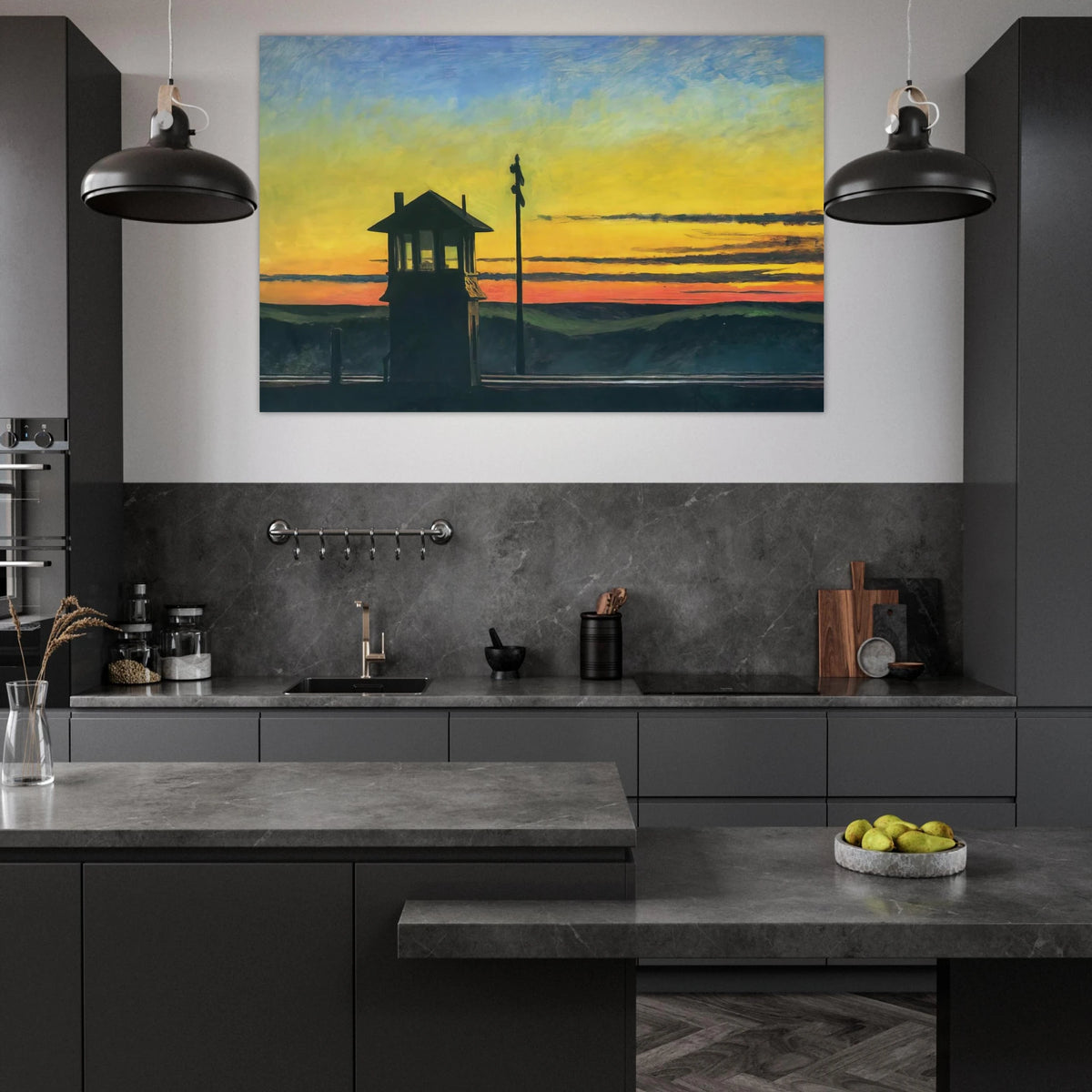 Railroad Sunset Poster | Edward Hopper Poster | Edward Hopper Print