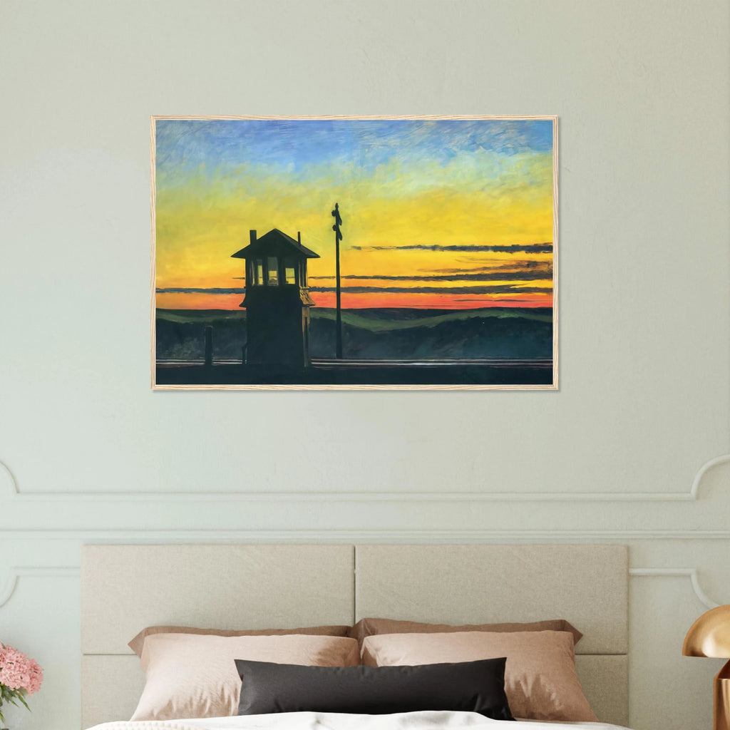 Railroad Sunset Framed Poster | Edward Hopper Framed Prints Wall Art | Edward Hopper Print
