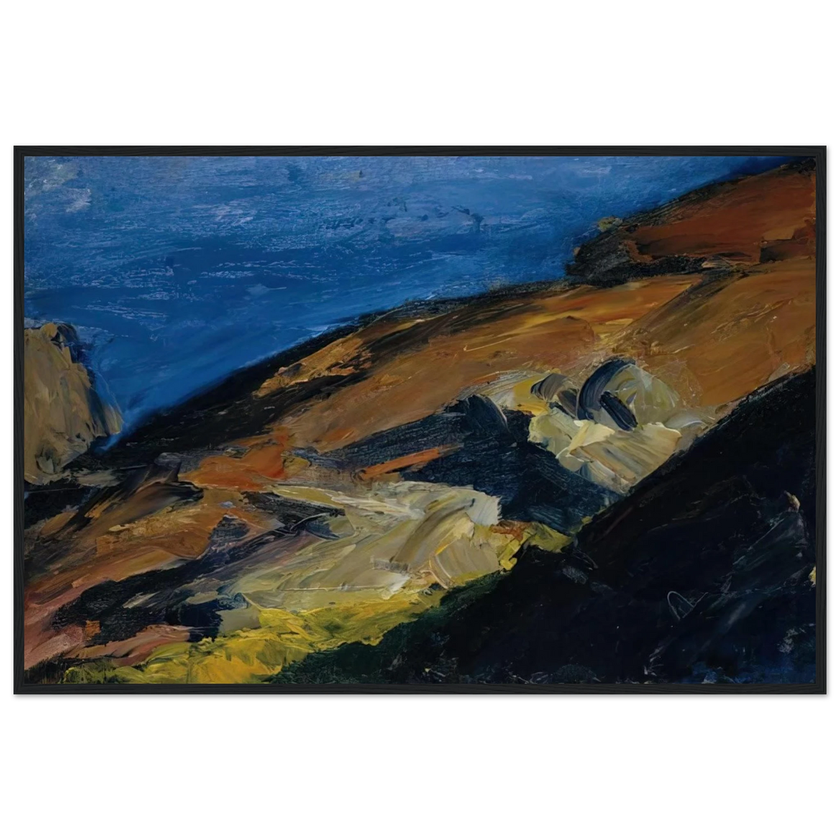 Rocks and Shore Framed Poster | Edward Hopper Framed Prints Wall Art | Edward Hopper Print